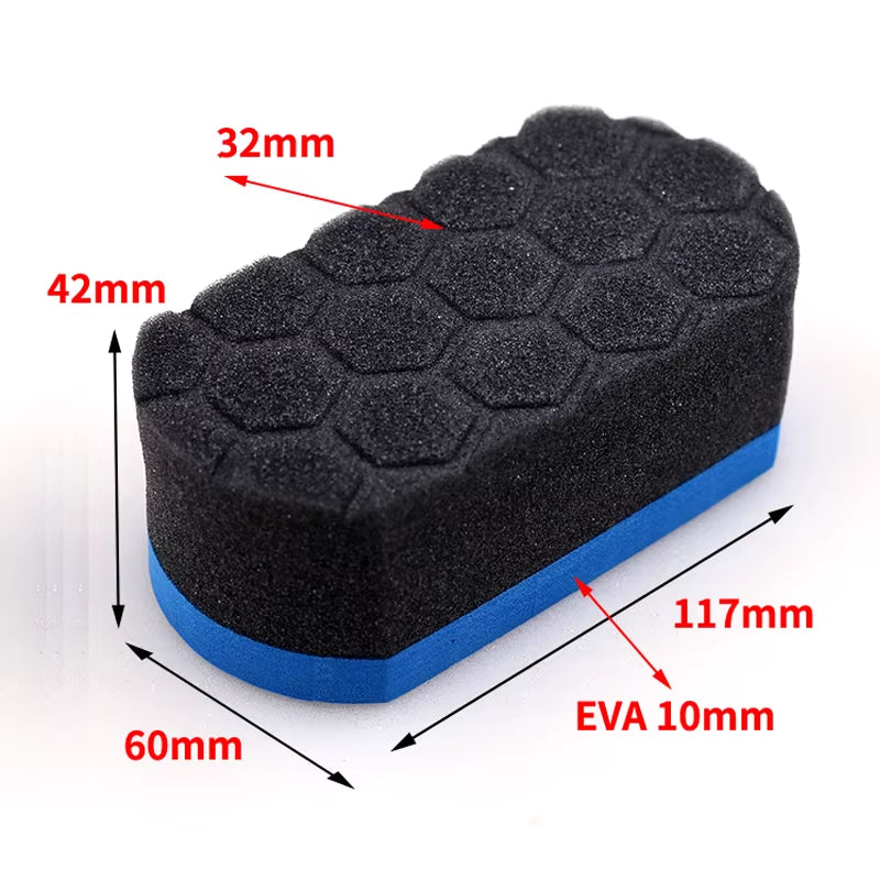 2PCS Car Wash Sponge Coche Cleaning Tools Auto Care Maintenance Wax Foam Polishing Pad Car Detailing Wax Polisseuses Voiture