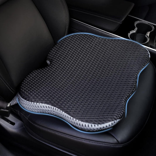 Car Seat Cushion for Car Seat Driver, Memory Foam Car Seat Wedge Cushion for Driving Chair, Truck Seat Cushion Adult Car Booster Seat for Short People Car Cushions Back Sciatica Tailbone Pain Relief