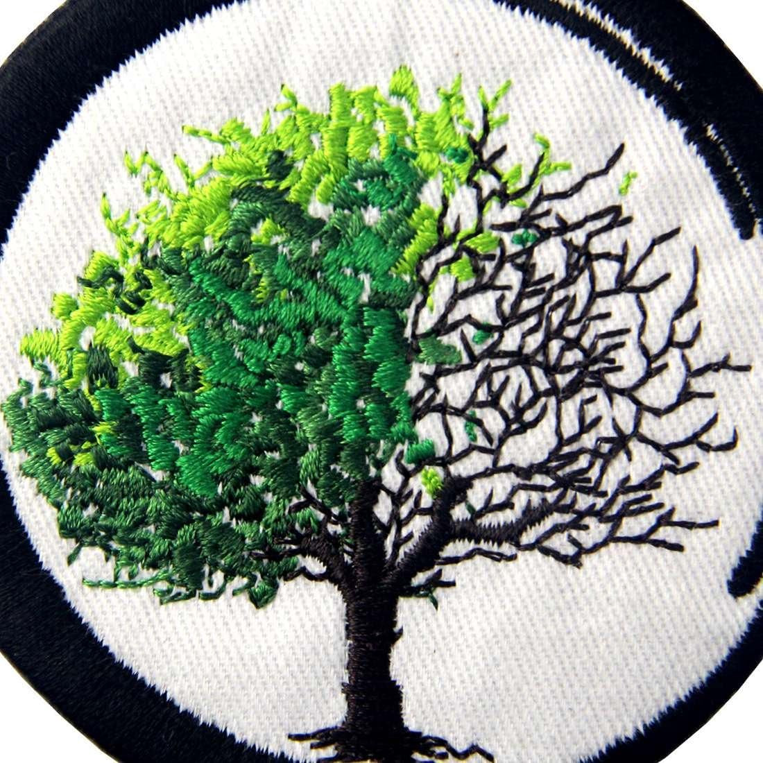 Zen from Birth to Death Buddhism Patch Embroidered Applique Iron on Sew on Emblem