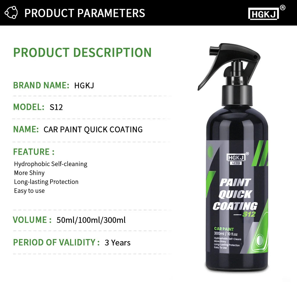 300ML Car Ceramic Coating Wax Liquid Glass Auto Body Polish Paint Hydrophobic Shine Long Lasting Protection Car Products