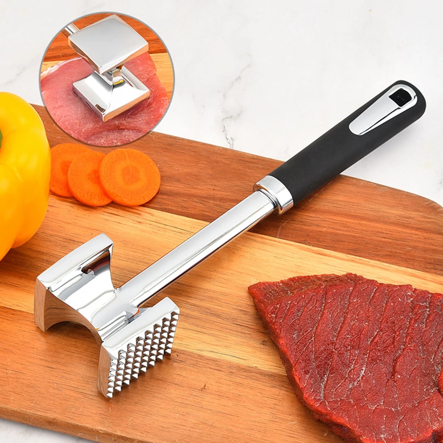 Kitchen Gadgets Clearance, 27CM Aluminum Alloy Meat Steak Meat Hammer Meat Tender Meat Machine Minced Meat Kitchen Tool, Kitchen Supplies