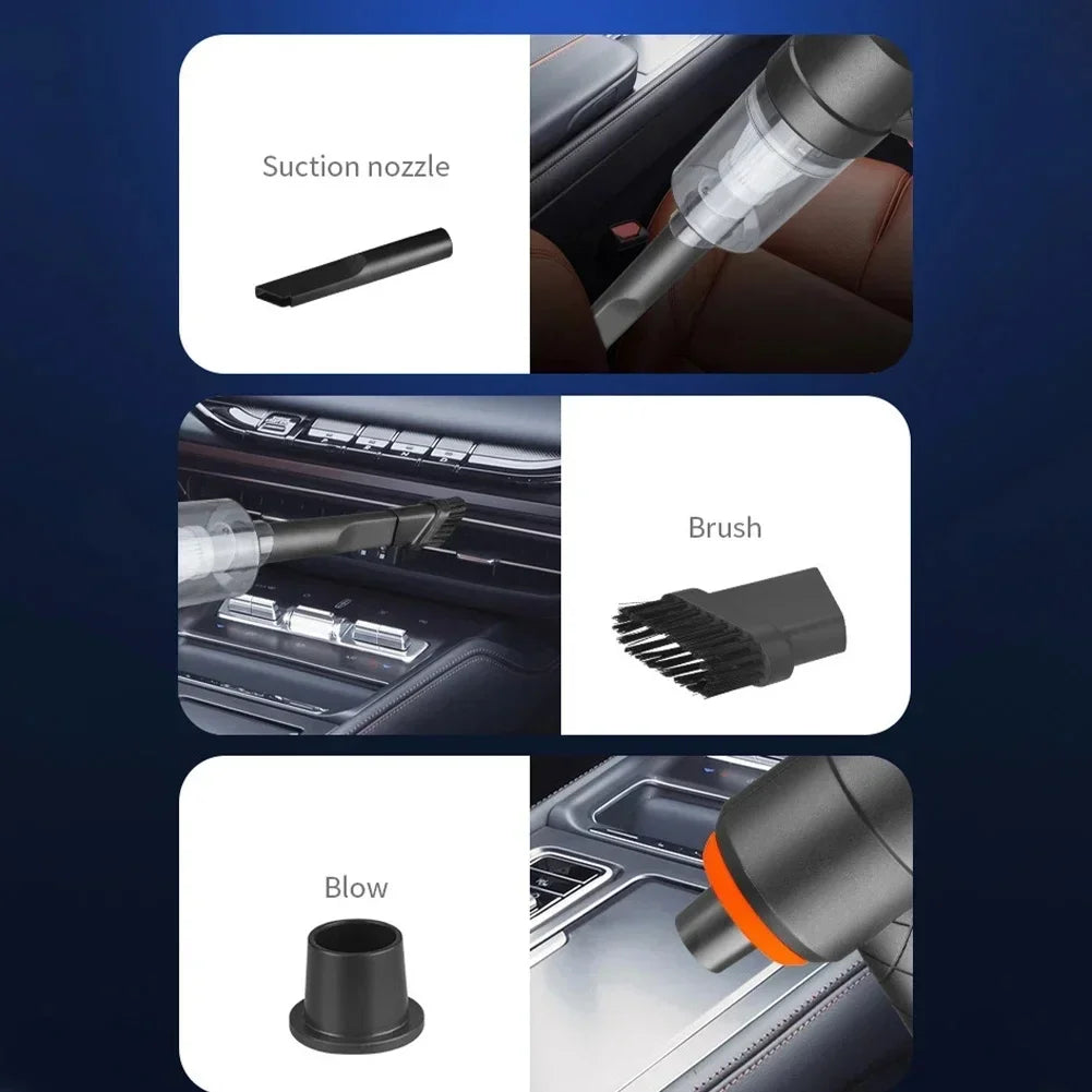 Wireless Car Vacuum Cleaner 6000Pa Cordless Handheld Cleaning Robot Auto Vacuums Strong Suction Cleaner for Car