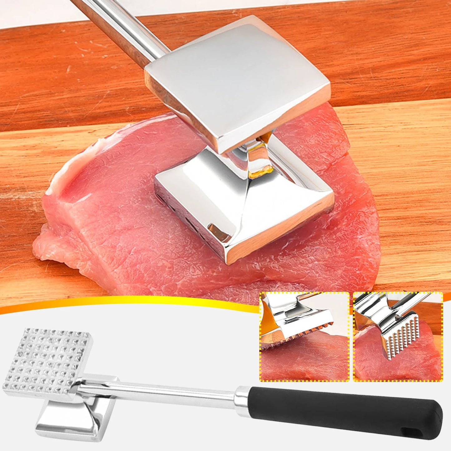 Kitchen Gadgets Clearance, 27CM Aluminum Alloy Meat Steak Meat Hammer Meat Tender Meat Machine Minced Meat Kitchen Tool, Kitchen Supplies