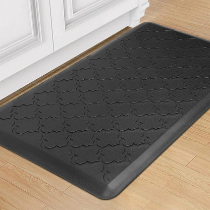 anti Fatigue Comfort Mats for Kitchen Standing Desk Thick Cushioned Floor Mat Waterproof Rug Runner Heavy Duty Pad,17.3''X28'', Black