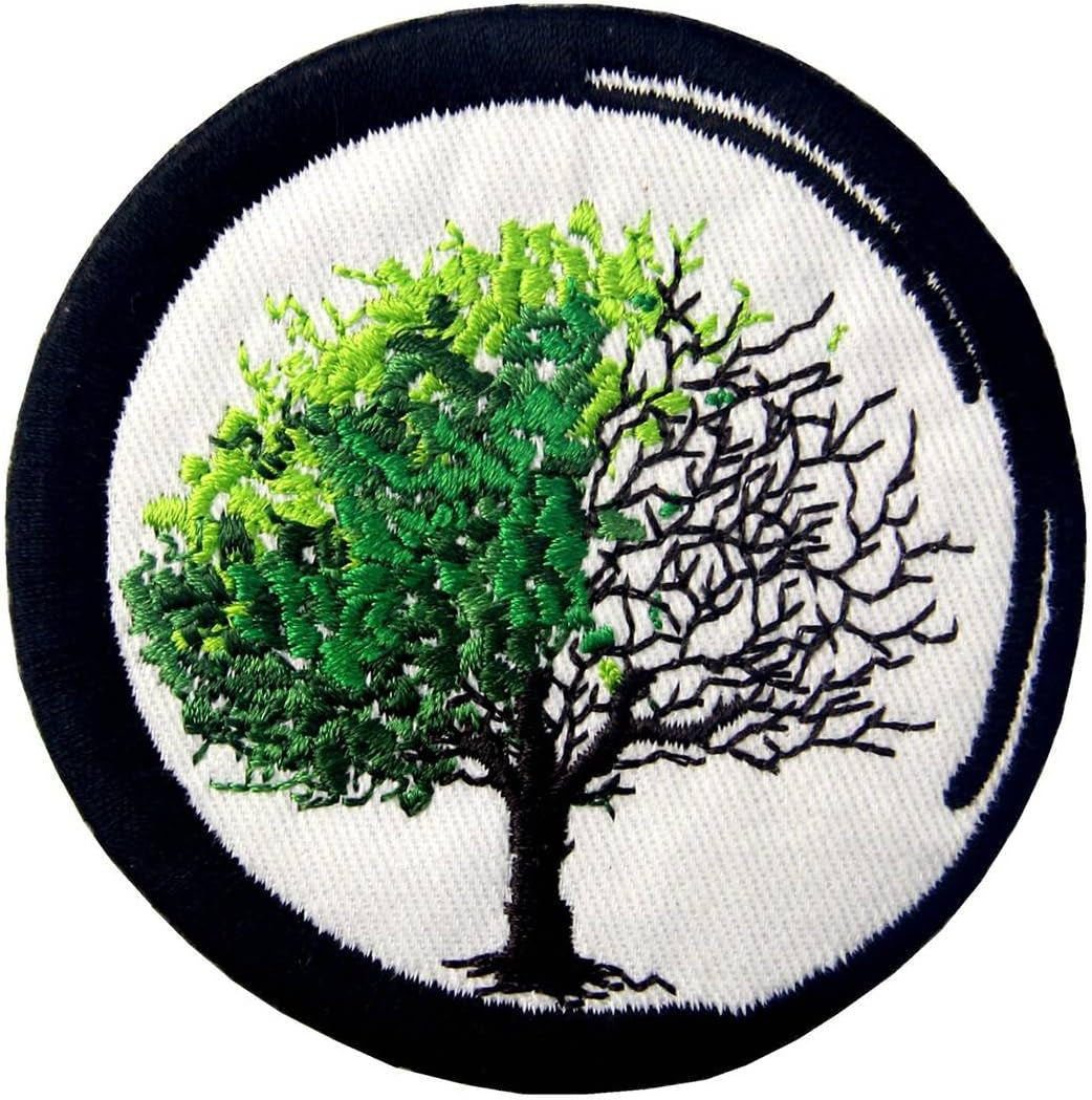 Zen from Birth to Death Buddhism Patch Embroidered Applique Iron on Sew on Emblem