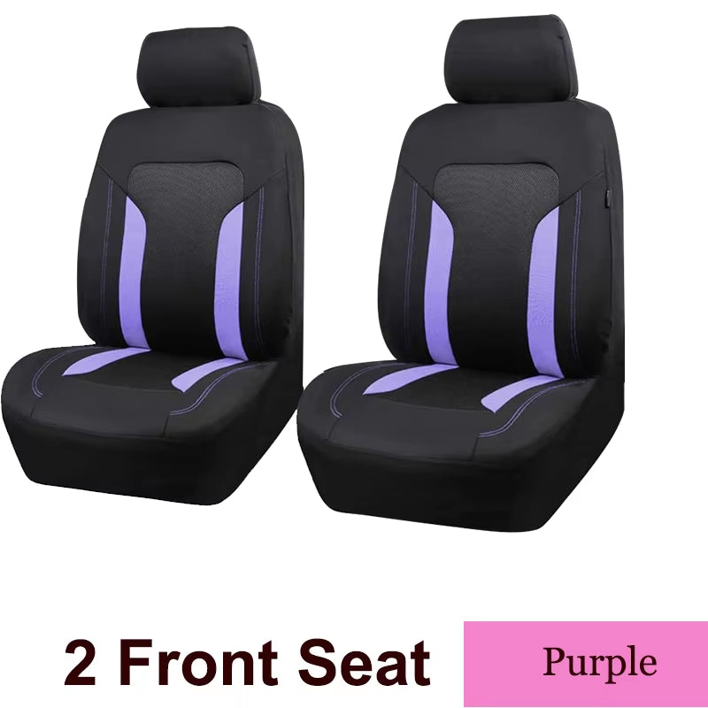 Universal Mesh Car Seat Cover Set Voiture Accessories Interior Unisex Fit Most Car SUV Track Van with Zipper Airbag Compatible