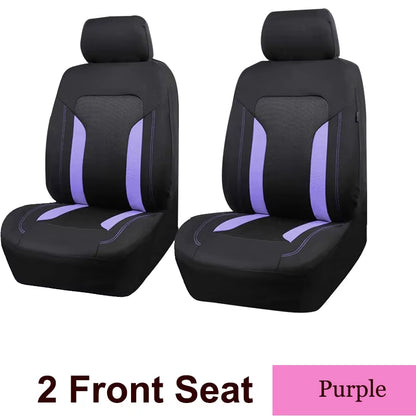 Universal Mesh Car Seat Cover Set Voiture Accessories Interior Unisex Fit Most Car SUV Track Van with Zipper Airbag Compatible