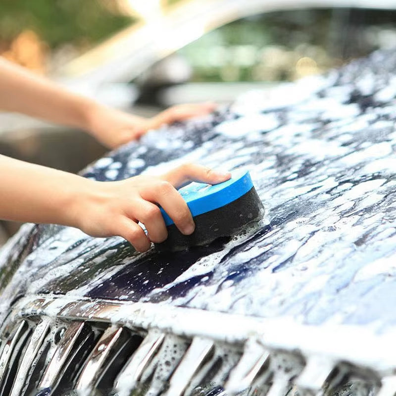 2PCS Car Wash Sponge Coche Cleaning Tools Auto Care Maintenance Wax Foam Polishing Pad Car Detailing Wax Polisseuses Voiture