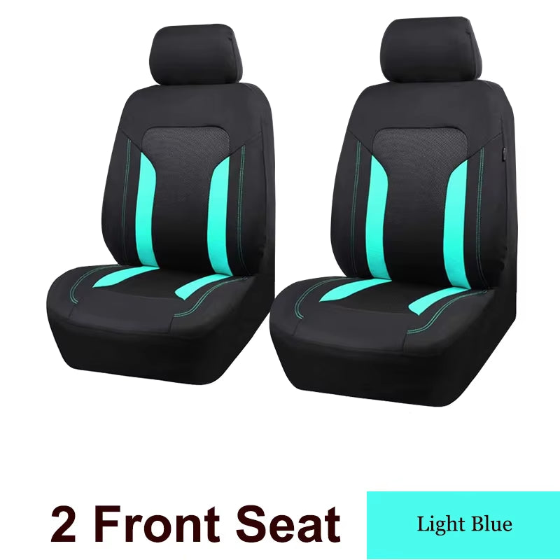 Universal Mesh Car Seat Cover Set Voiture Accessories Interior Unisex Fit Most Car SUV Track Van with Zipper Airbag Compatible